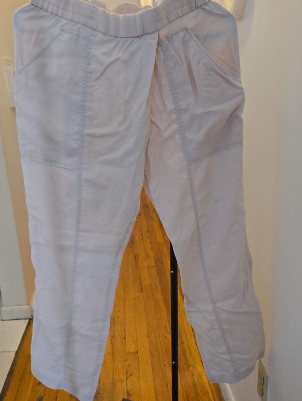 BCBGMaxAzria Pale Gray Elastic Waist Jogger Pants